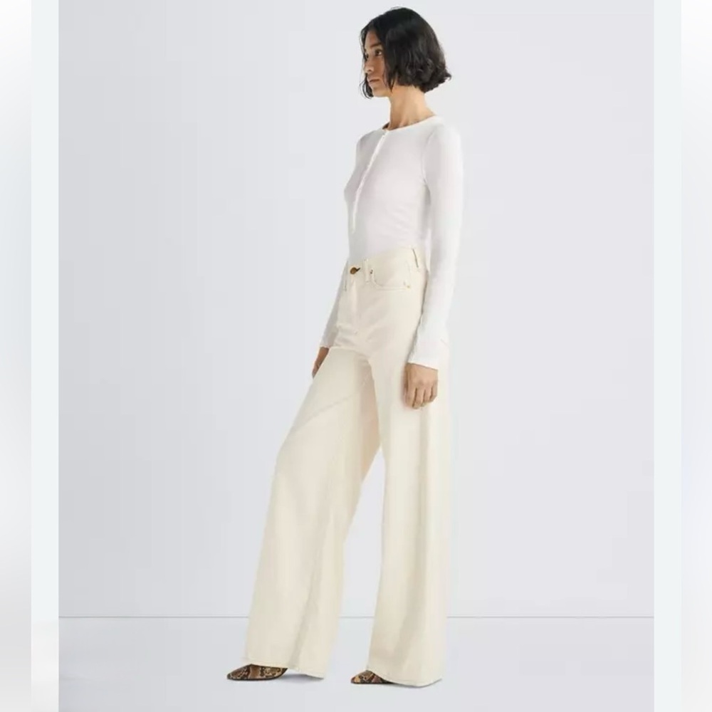 rag & bone Featherweight Sofie Jean in color Ecru - Picture 3 of 11